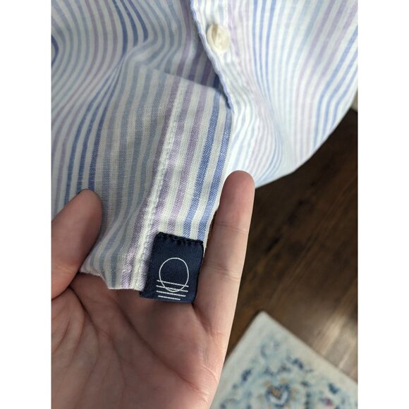 Even Tide Men's Striped Linen/Cotton Blend Button-Up Shirt‎ - 3XL - Picture 3 of 11